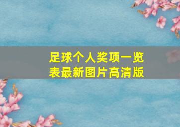 足球个人奖项一览表最新图片高清版