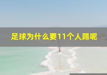 足球为什么要11个人踢呢