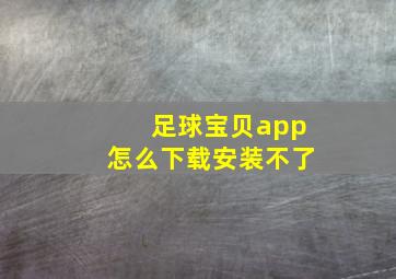 足球宝贝app怎么下载安装不了