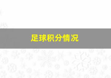 足球积分情况