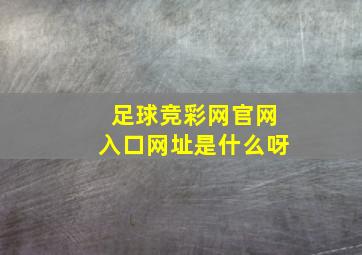 足球竞彩网官网入口网址是什么呀