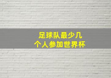 足球队最少几个人参加世界杯