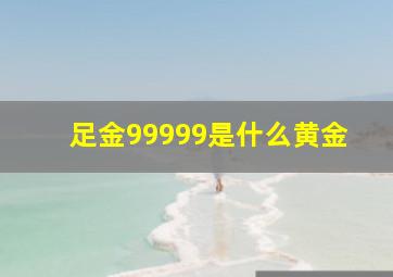 足金99999是什么黄金