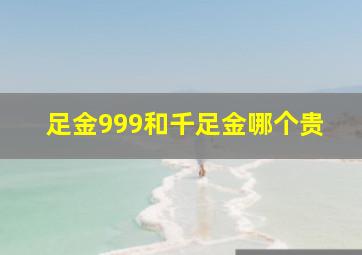 足金999和千足金哪个贵