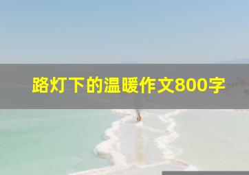 路灯下的温暖作文800字