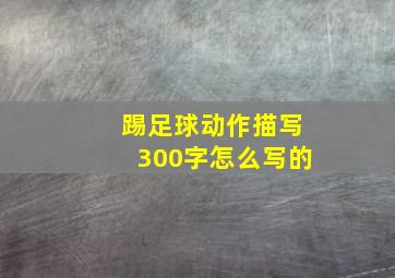 踢足球动作描写300字怎么写的