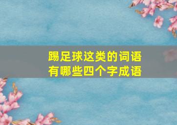 踢足球这类的词语有哪些四个字成语