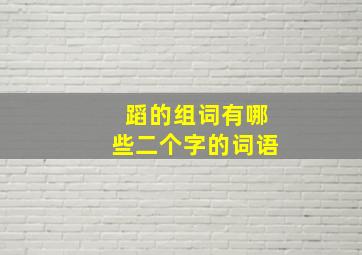 蹈的组词有哪些二个字的词语