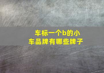 车标一个b的小车品牌有哪些牌子