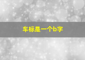 车标是一个b字