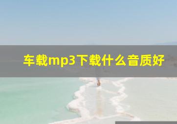 车载mp3下载什么音质好