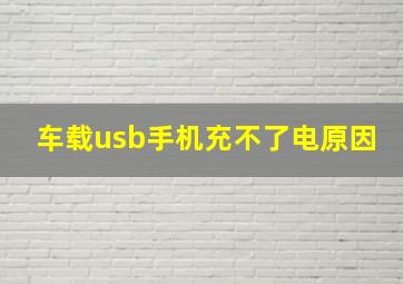 车载usb手机充不了电原因