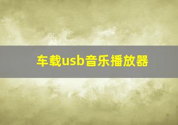 车载usb音乐播放器