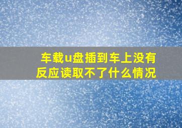 车载u盘插到车上没有反应读取不了什么情况