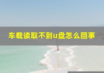 车载读取不到u盘怎么回事