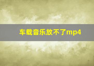 车载音乐放不了mp4