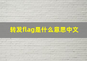 转发flag是什么意思中文