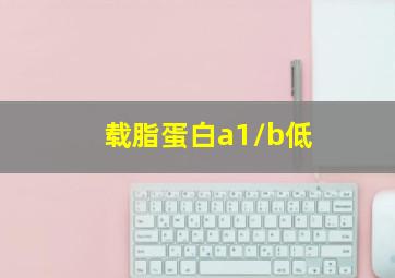 载脂蛋白a1/b低