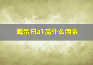 载蛋白a1高什么因素