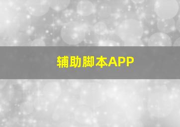 辅助脚本APP