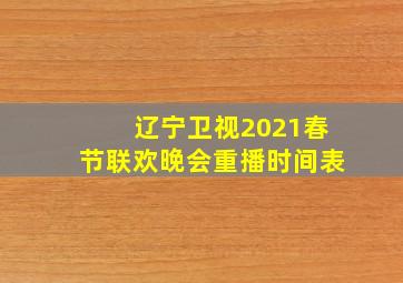 辽宁卫视2021春节联欢晚会重播时间表