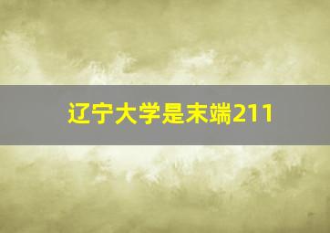 辽宁大学是末端211