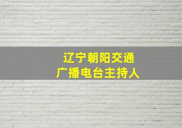 辽宁朝阳交通广播电台主持人