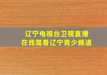 辽宁电视台卫视直播在线观看辽宁青少频道