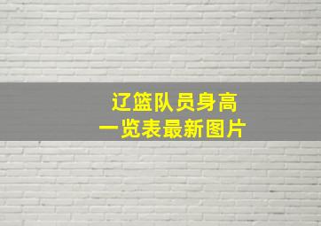 辽篮队员身高一览表最新图片