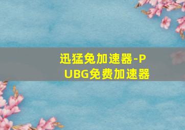 迅猛兔加速器-PUBG免费加速器