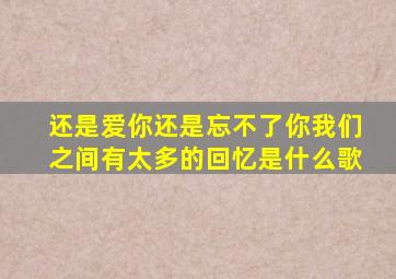 还是爱你还是忘不了你我们之间有太多的回忆是什么歌