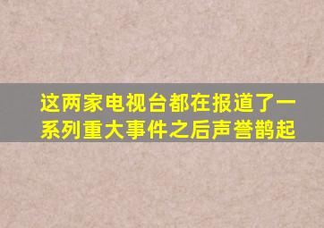 这两家电视台都在报道了一系列重大事件之后声誉鹊起