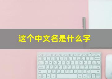 这个中文名是什么字