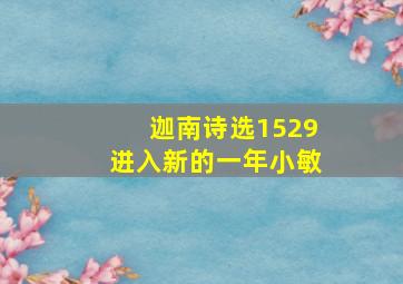 迦南诗选1529进入新的一年小敏