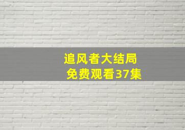 追风者大结局免费观看37集