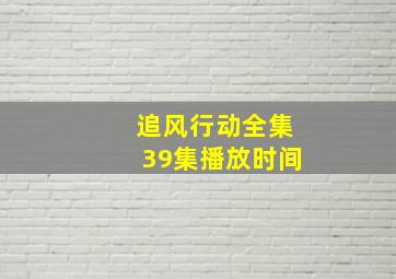 追风行动全集39集播放时间