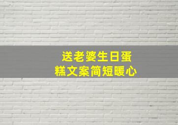 送老婆生日蛋糕文案简短暖心