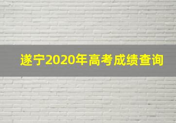 遂宁2020年高考成绩查询