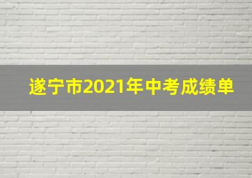 遂宁市2021年中考成绩单