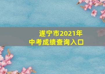 遂宁市2021年中考成绩查询入口