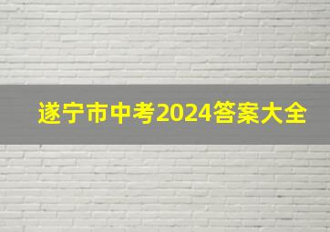 遂宁市中考2024答案大全