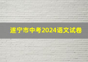 遂宁市中考2024语文试卷