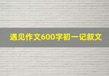 遇见作文600字初一记叙文