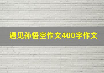 遇见孙悟空作文400字作文