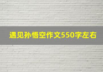 遇见孙悟空作文550字左右