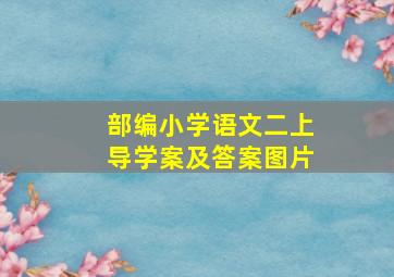 部编小学语文二上导学案及答案图片