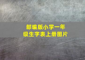 部编版小学一年级生字表上册图片