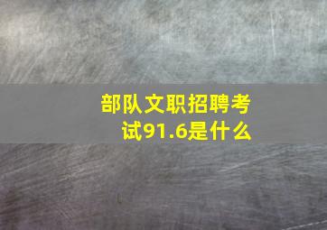 部队文职招聘考试91.6是什么