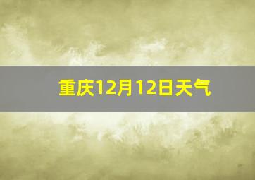 重庆12月12日天气