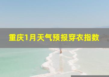 重庆1月天气预报穿衣指数